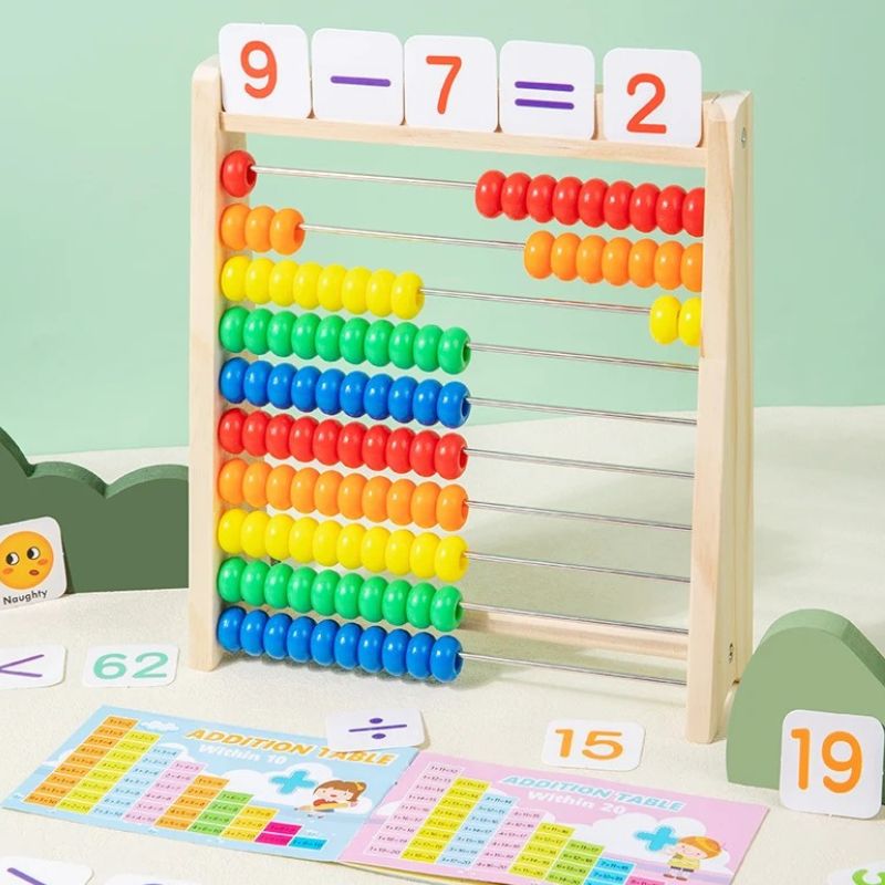 Boulier en Bois Éducatif – Apprendre les Maths | 3-6 ans