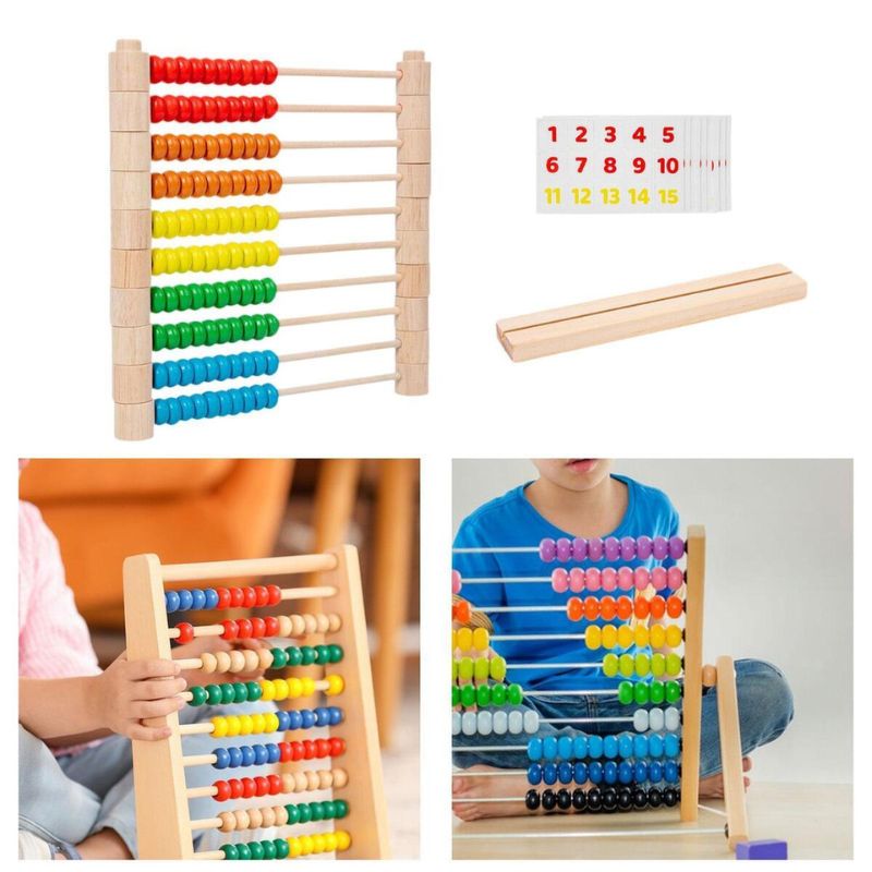 Boulier en Bois Éducatif – Apprendre les Maths | 3-6 ans