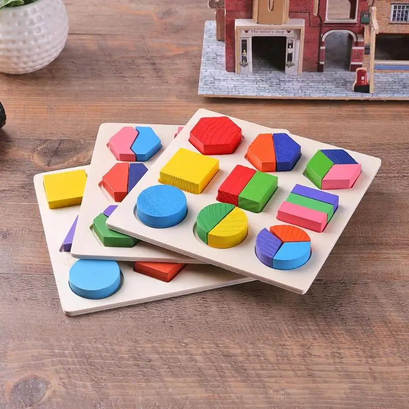 Puzzle Formes Géométriques Montessori en Bois | 3-6 ans