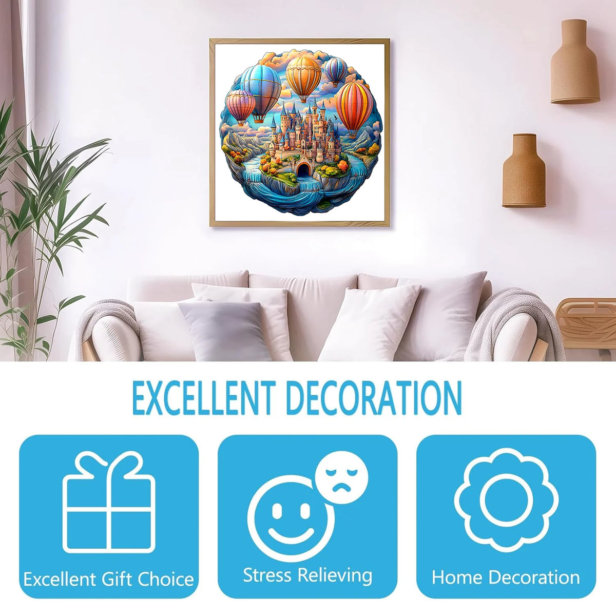 Puzzle en Bois Château de Rêve – Pièces Uniques | Adulte
