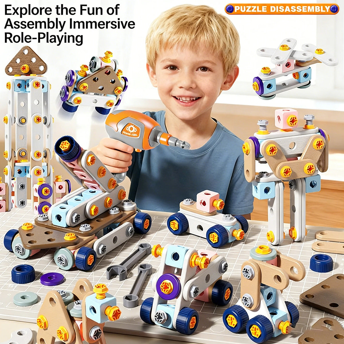 Boîte à Outils DIY – Vissage & Assemblage | 3-8 ans