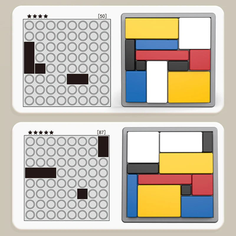 Sudoku Blocs Géométriques en Bois – 80 Défis Logique | 14 ans+
