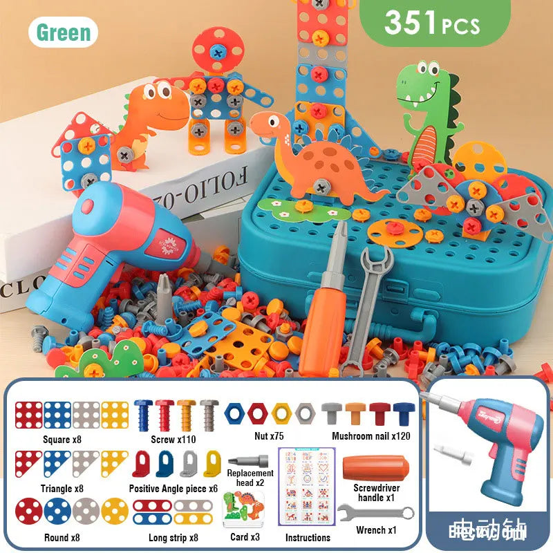 Mallette à Outils Électrique pour Enfants - Jeu de Construction Éducatif 211/351 Pièces