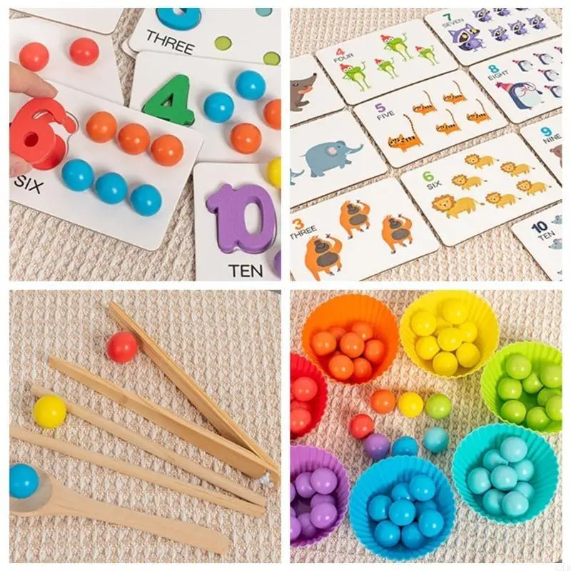 Jeu d'Association Couleurs & Chiffres Montessori | 3-6 ans