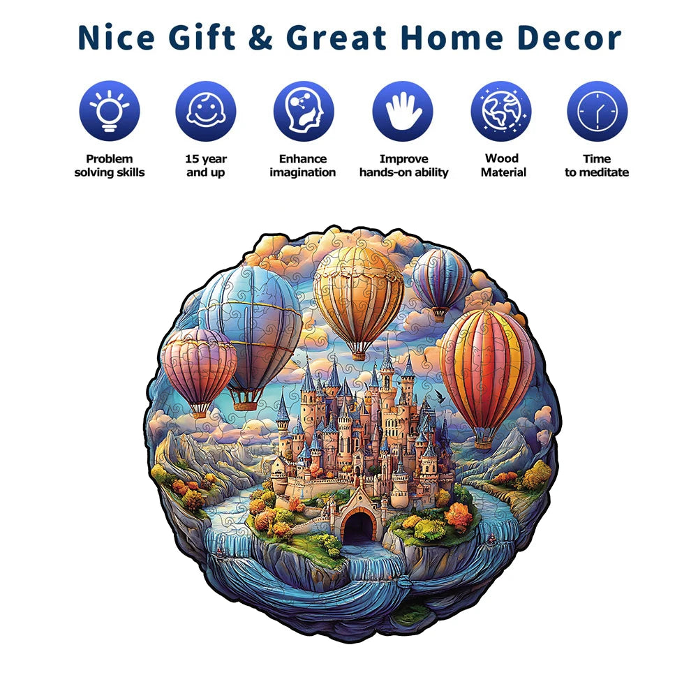 Puzzle en Bois Château de Rêve – Pièces Uniques | Adulte