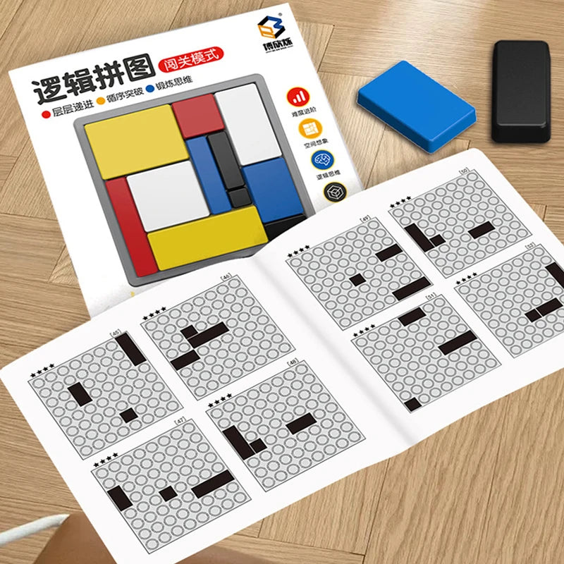 Sudoku Blocs Géométriques en Bois – 80 Défis Logique | 14 ans+