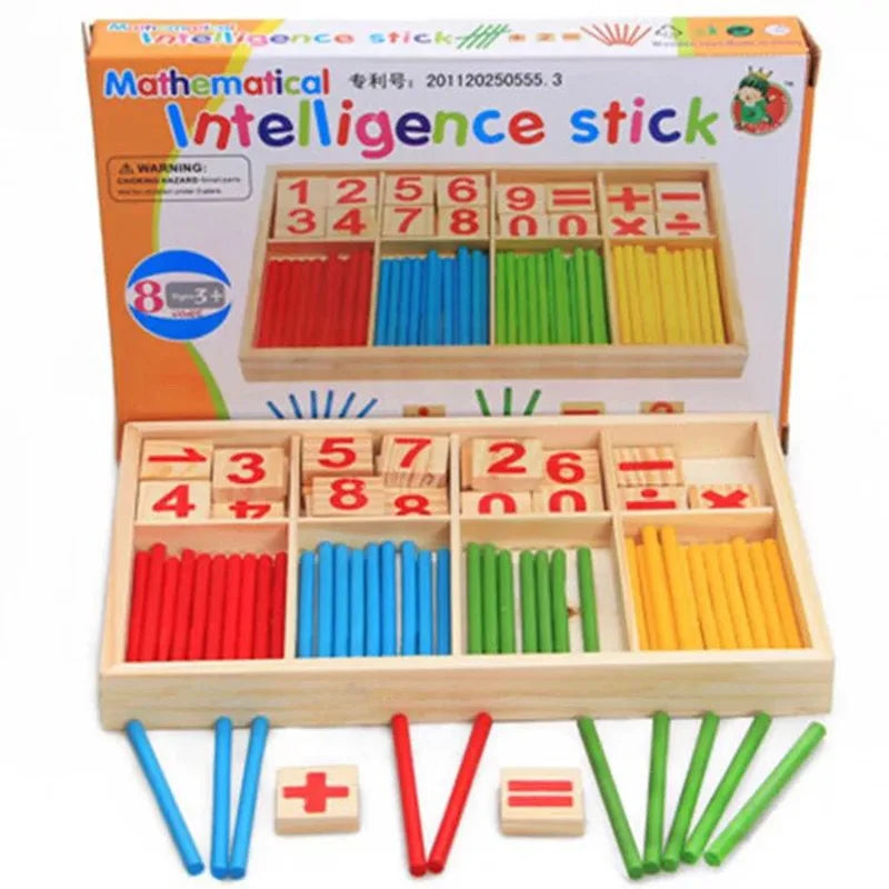 Bâtonnets de Comptage Montessori en Bois – Maths | 3-6 ans