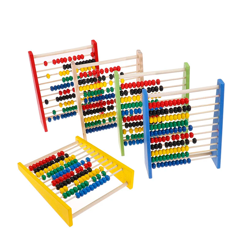 Boulier Montessori en Bois – 100 Perles & Maths | 3-6 ans