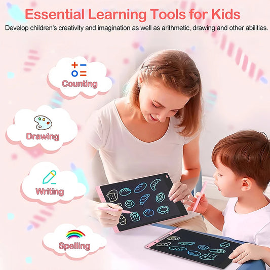 Ardoise Magique LCD 6,5/8,5/10/12 Pouces - Tablette de Dessin Électronique pour Enfants - Cadeau d'Anniversaire