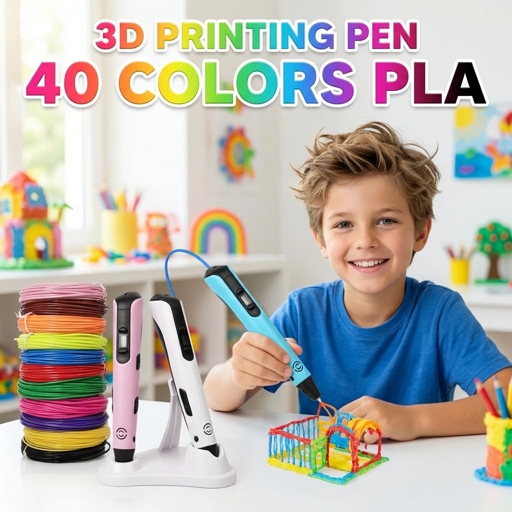Stylo d'Impression 3D – Écran LCD & Dessin DIY | 8-14 ans