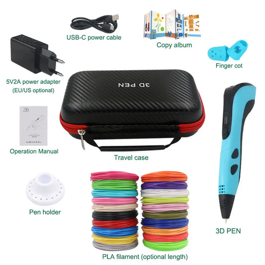 Stylo d'Impression 3D + Pack Créatif – Transforme tes idées en réalité !