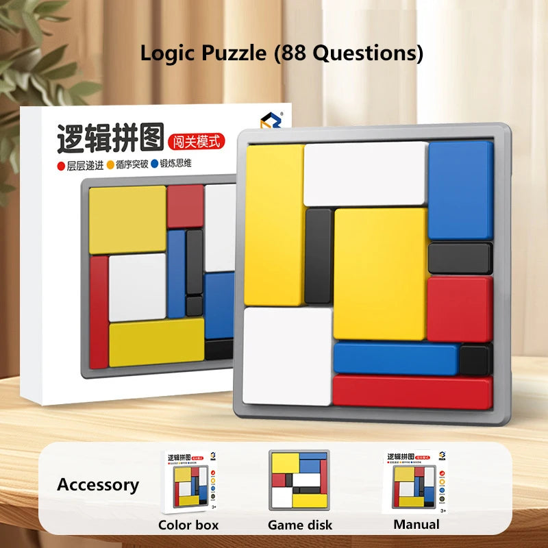 Sudoku Blocs Géométriques en Bois – 80 Défis Logique | 14 ans+
