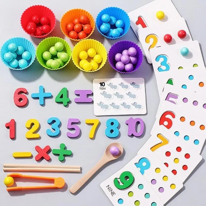 Jeu d'Association Couleurs & Chiffres Montessori | 3-6 ans