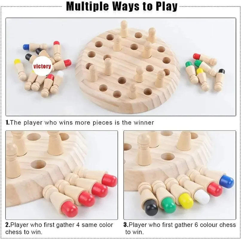 Jeu de Mémoire Montessori Bois – 2-6 Joueurs | 3 ans+