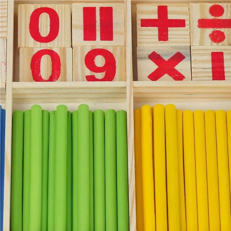 Bâtonnets de Comptage Montessori en Bois – Maths | 3-6 ans