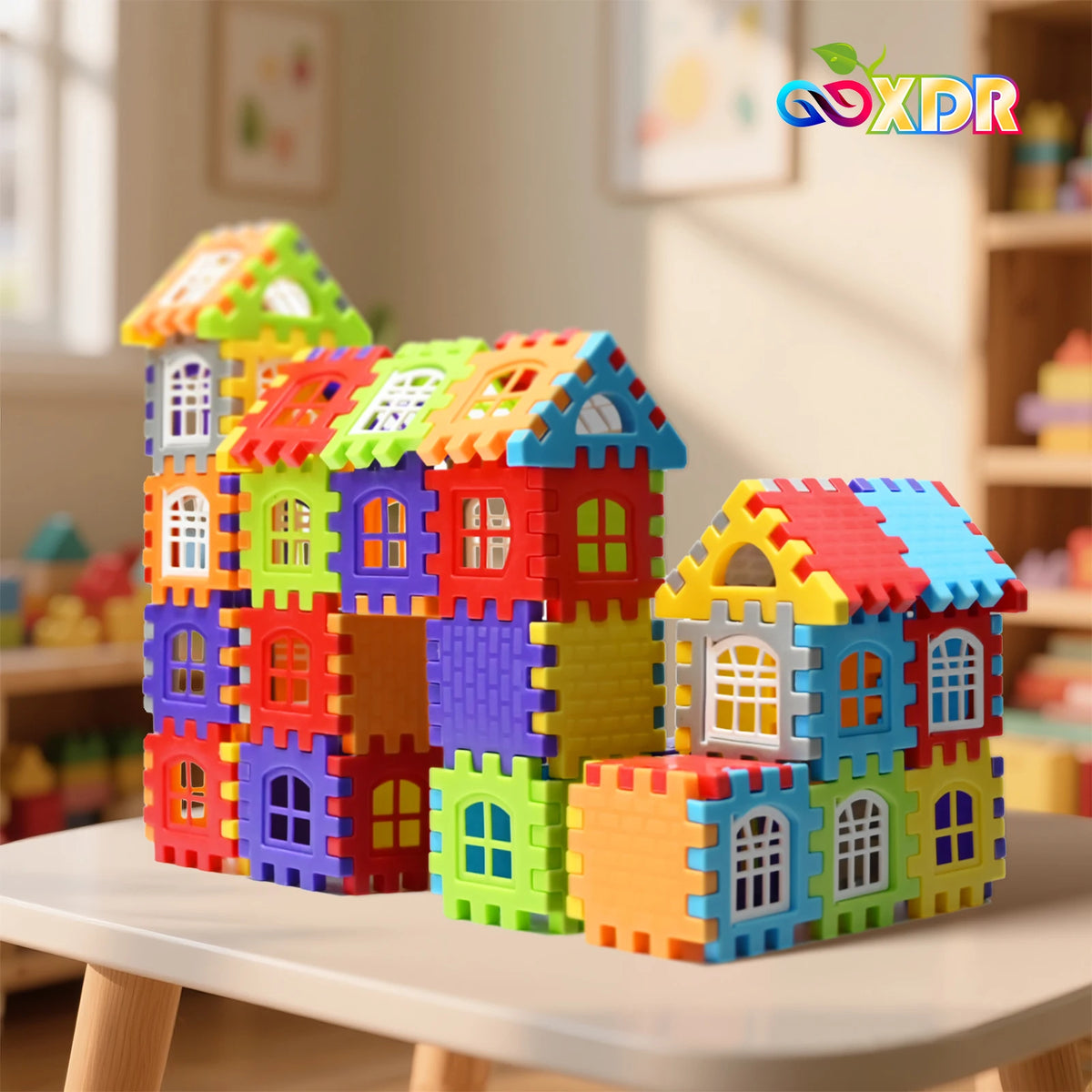 Blocs de Construction Maison – Fenêtres & Puzzle 3D | 3-12 ans