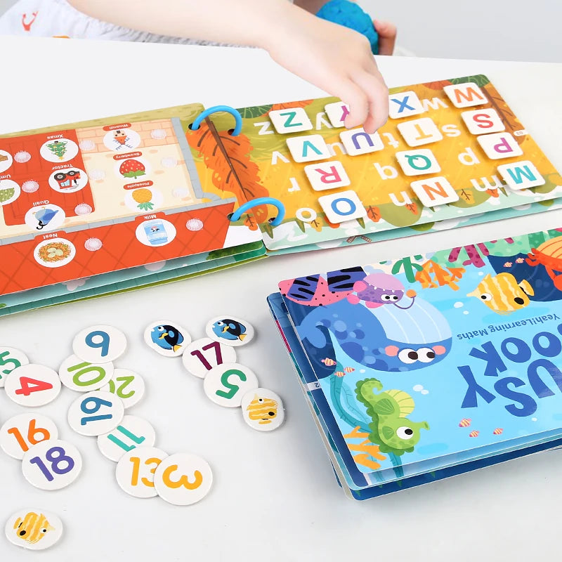 Livre d'Autocollants Réutilisables Montessori | 0-6 ans