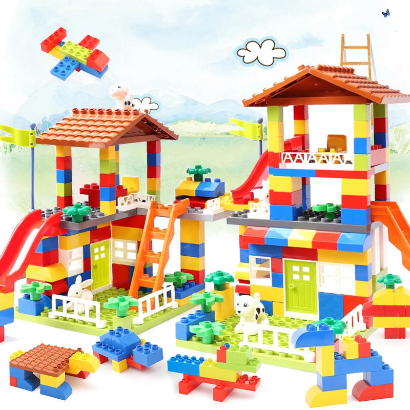 Grands Blocs de Construction Château DIY – Briques Compatibles Lego | Jouet Éducatif 3 ans+