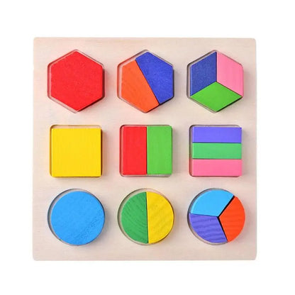 Puzzle Formes Géométriques Montessori en Bois – Tri Mathématique & Encastrement | Éveil 3-6 ans