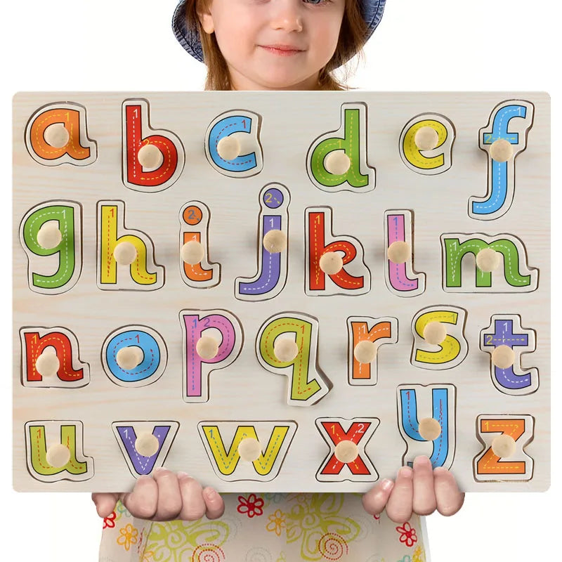 Puzzle Montessori en Bois – Animaux, Fruits & Formes Géométriques | Jouet Éducatif 3-6 ans