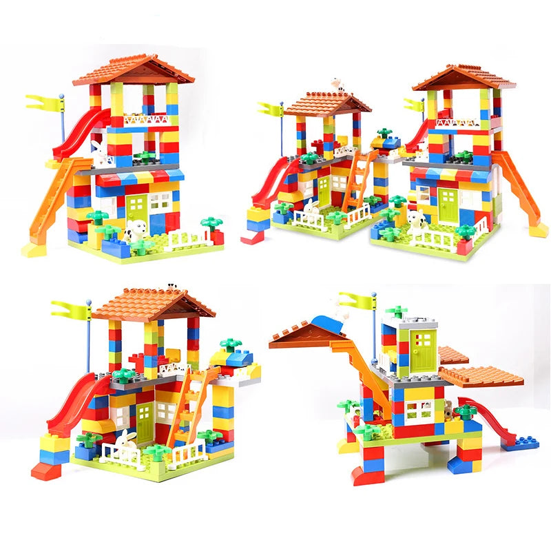 Grands Blocs de Construction Château DIY – Briques Compatibles Lego | Jouet Éducatif 3 ans+