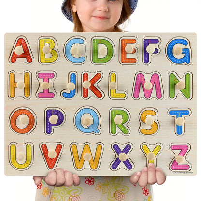 Puzzle Montessori en Bois – Animaux, Fruits & Formes Géométriques | Jouet Éducatif 3-6 ans