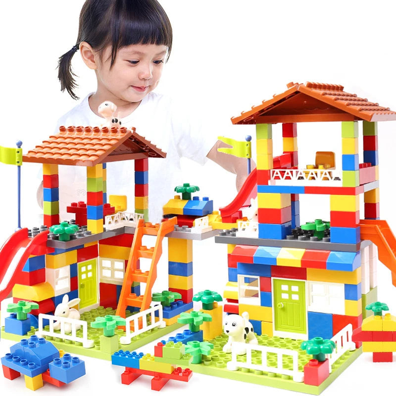 Grands Blocs de Construction Château DIY – Briques Compatibles Lego | Jouet Éducatif 3 ans+