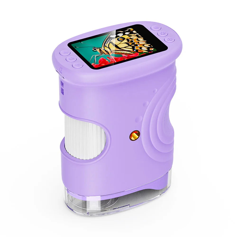 Microscope Numérique Portable 1000X pour Enfants - Écran HD 2 Pouces