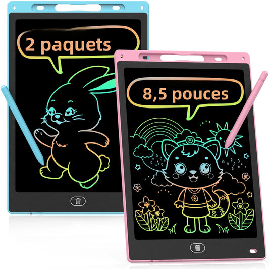 Ardoise Magique LCD 8,5 Pouces - Tablette de Dessin pour Enfants - Jouet Éducatif d'Apprentissage
