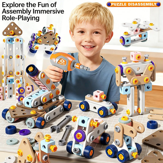 Boîte à Outils Éducative DIY - Puzzle de Vissage et Assemblage pour Enfants