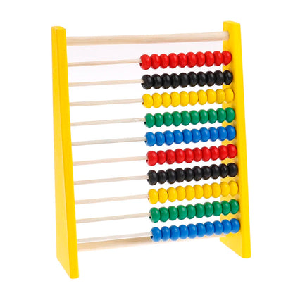 Boulier en Bois Montessori – 100 Perles Colorées | Apprentissage des Mathématiques 3-6 ans