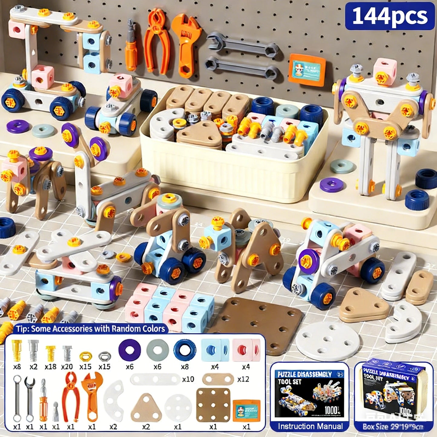 Boîte à Outils Éducative DIY - Puzzle de Vissage et Assemblage pour Enfants