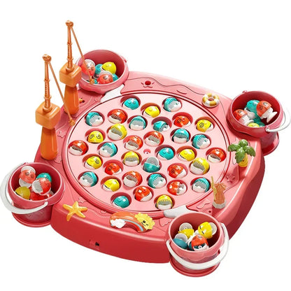 Jeu de Pêche Magnétique Électrique pour Enfants – Jouet Musical Rotatif avec Canne | Éveil 3 ans+