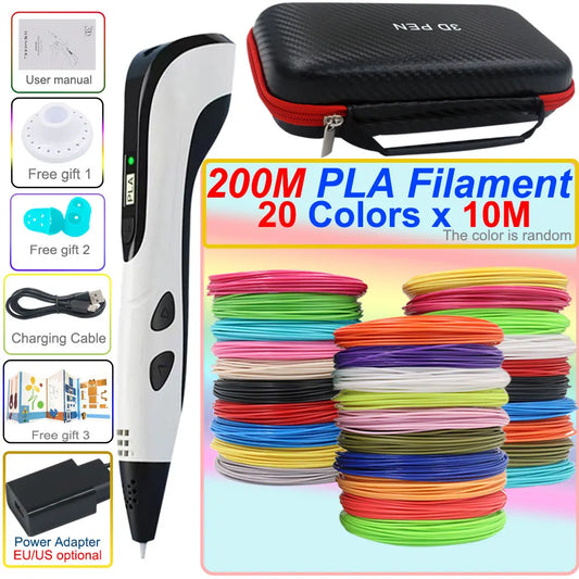 Stylo d'Impression 3D + Pack Créatif – Transforme tes idées en réalité !