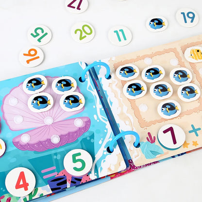 Livre Autocollants Réutilisables Montessori – Puzzle DIY Scènes & Personnages | Jouet Éducatif 0-6 ans