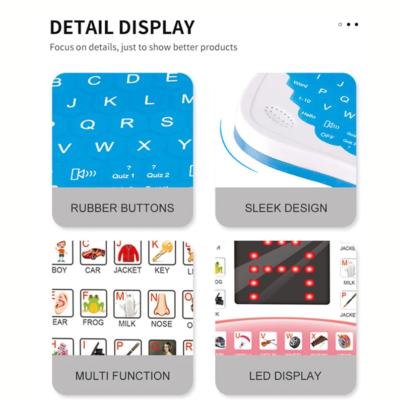 Ordinateur Portable Éducatif Enfant – Machine d'Apprentissage Anglais & Maths | 3-12 ans