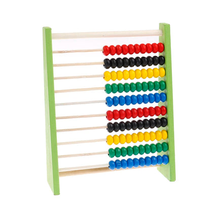 Boulier en Bois Montessori – 100 Perles Colorées | Apprentissage des Mathématiques 3-6 ans