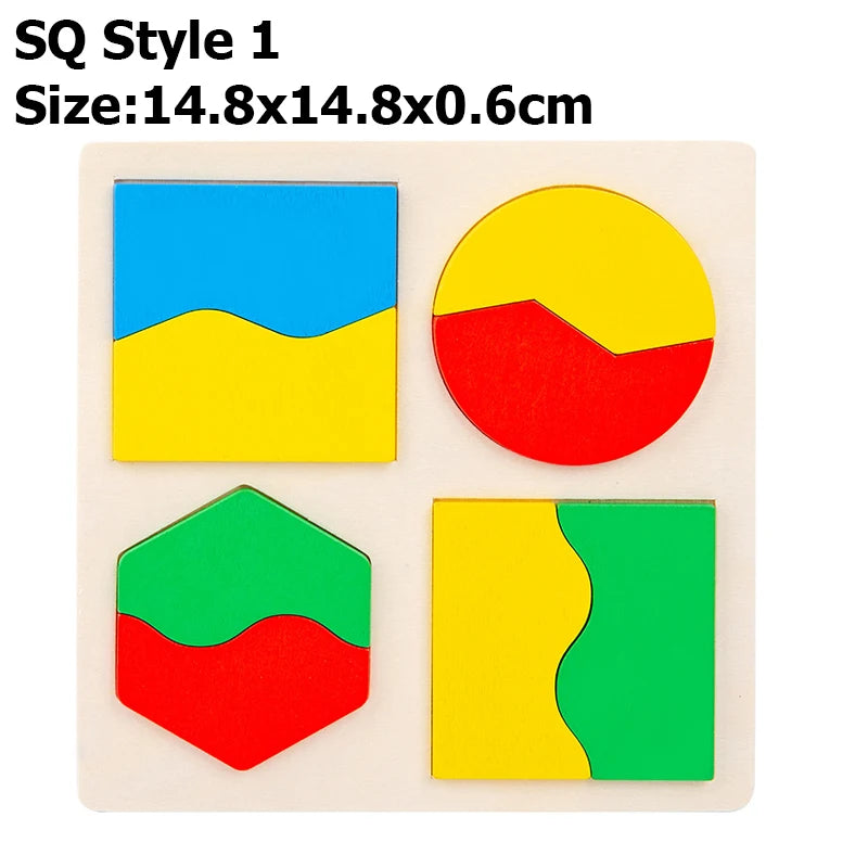 Plateau Géométrique Montessori en Bois – Jouet Éducatif Formes & Couleurs 3-6 ans