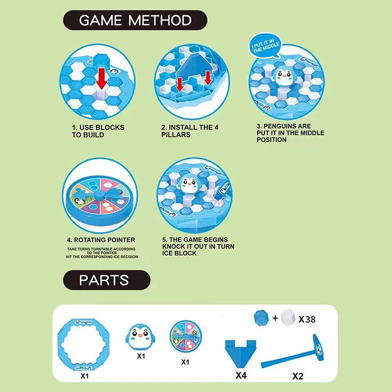 Jeu de Table Pingouin Brise-Glace – Sauvez le Bébé Pingouin  3-6 ans