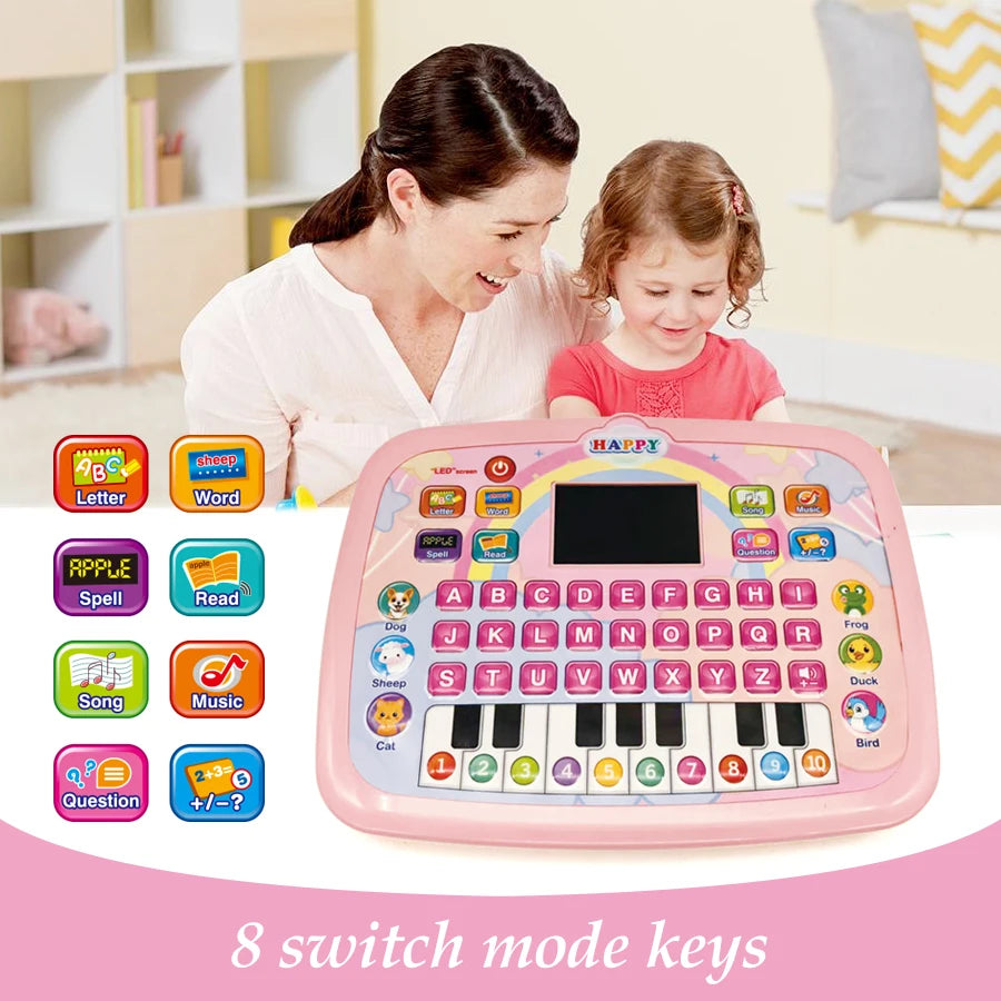 Machine d'Apprentissage Éducative – Anglais, Alphabet, Chiffres, Piano & Animaux | 3 ans+