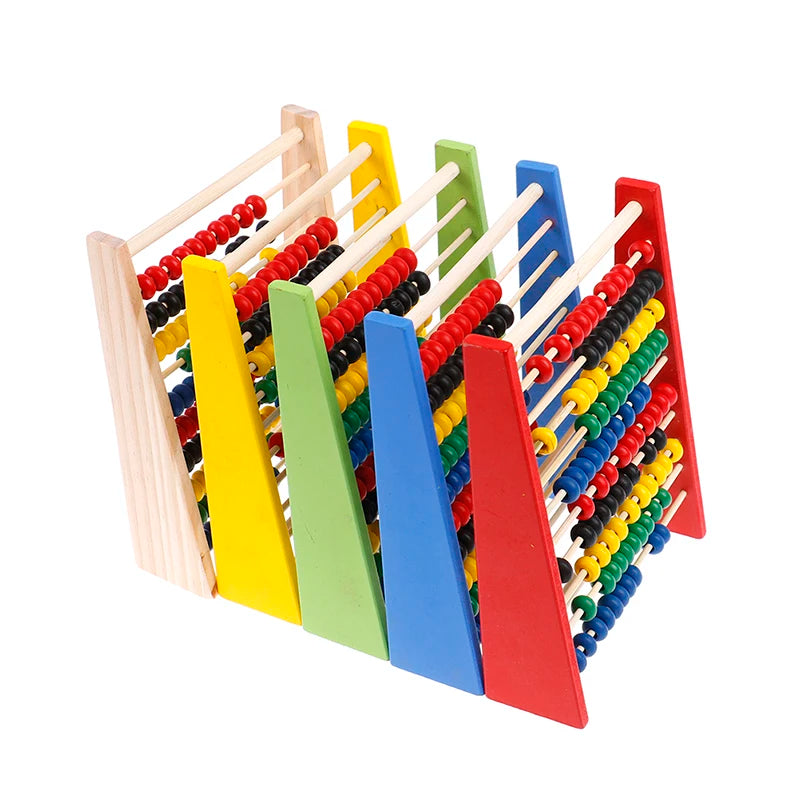 Boulier en Bois Montessori – 100 Perles Colorées | Apprentissage des Mathématiques 3-6 ans