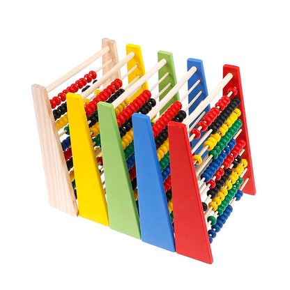 Boulier en Bois Montessori – 100 Perles Colorées | Apprentissage des Mathématiques 3-6 ans