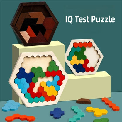 Puzzle en Bois Montessori Tangram Formes Géométriques - Jeu Éducatif Enfant 3-6 ans