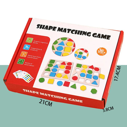 Jeu de Mémoire Formes & Couleurs Montessori en Bois – Association & Éveil | 3-12 ans