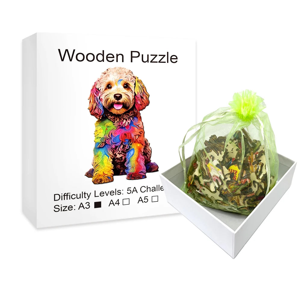 Puzzle en Bois Animaux Mystérieux - Jeu Éducatif Adulte et Enfant 14+