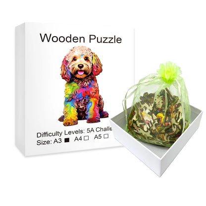 Puzzle en Bois Animaux Mystérieux - Jeu Éducatif Adulte et Enfant 14+