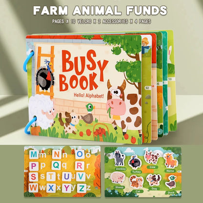 Livre Autocollants Réutilisables Montessori – Puzzle DIY Scènes & Personnages | Jouet Éducatif 0-6 ans