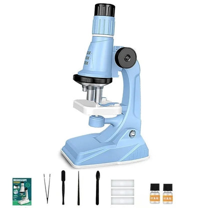 Microscope  Éducatif pour Enfants 200x-600x-1200x avec Lumière LED - Kit Science STEM