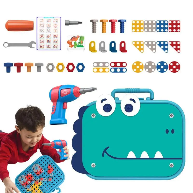 Mallette à Outils Électrique pour Enfants - Jeu de Construction Éducatif 211/351 Pièces