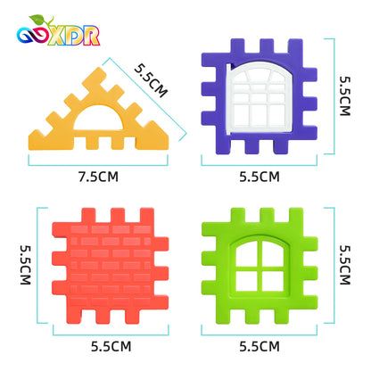 Blocs de Construction Maison DIY Enfants – Fenêtres Colorées & Puzzle 3D | Éveil 3-12 ans